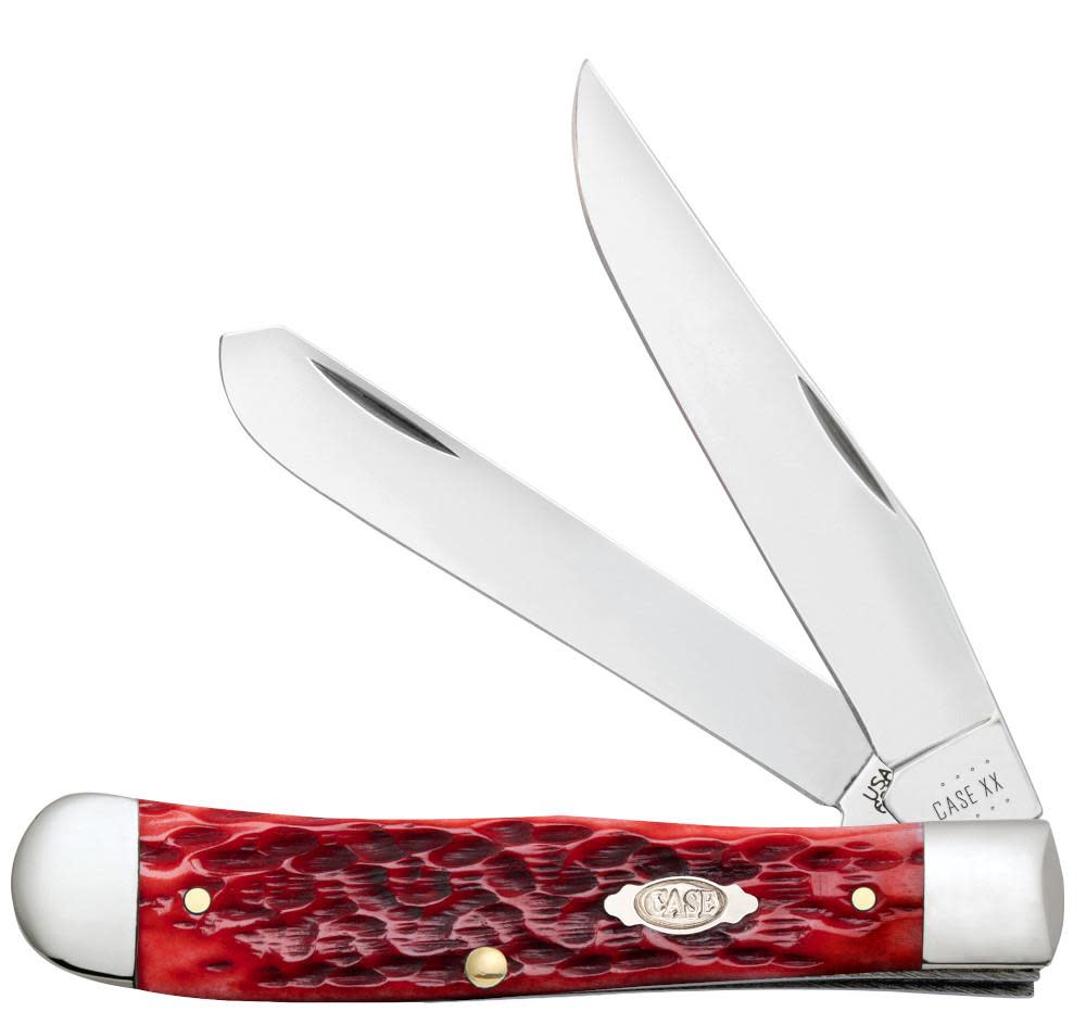 CASE TRAPPER 2 BLADE 4 1/8" DARK RED BONE