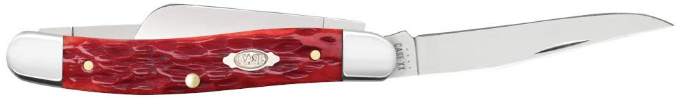CASE STOCKMAN MEDIUM 4 5/8" 3 BLADE - DARK RED BONE