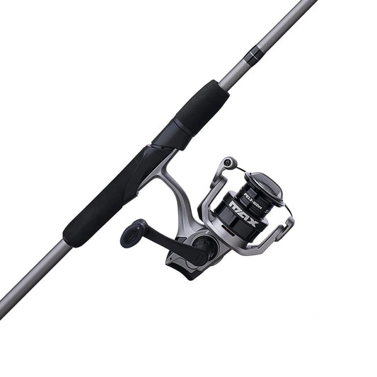 Fishing rod and reel set on a white background