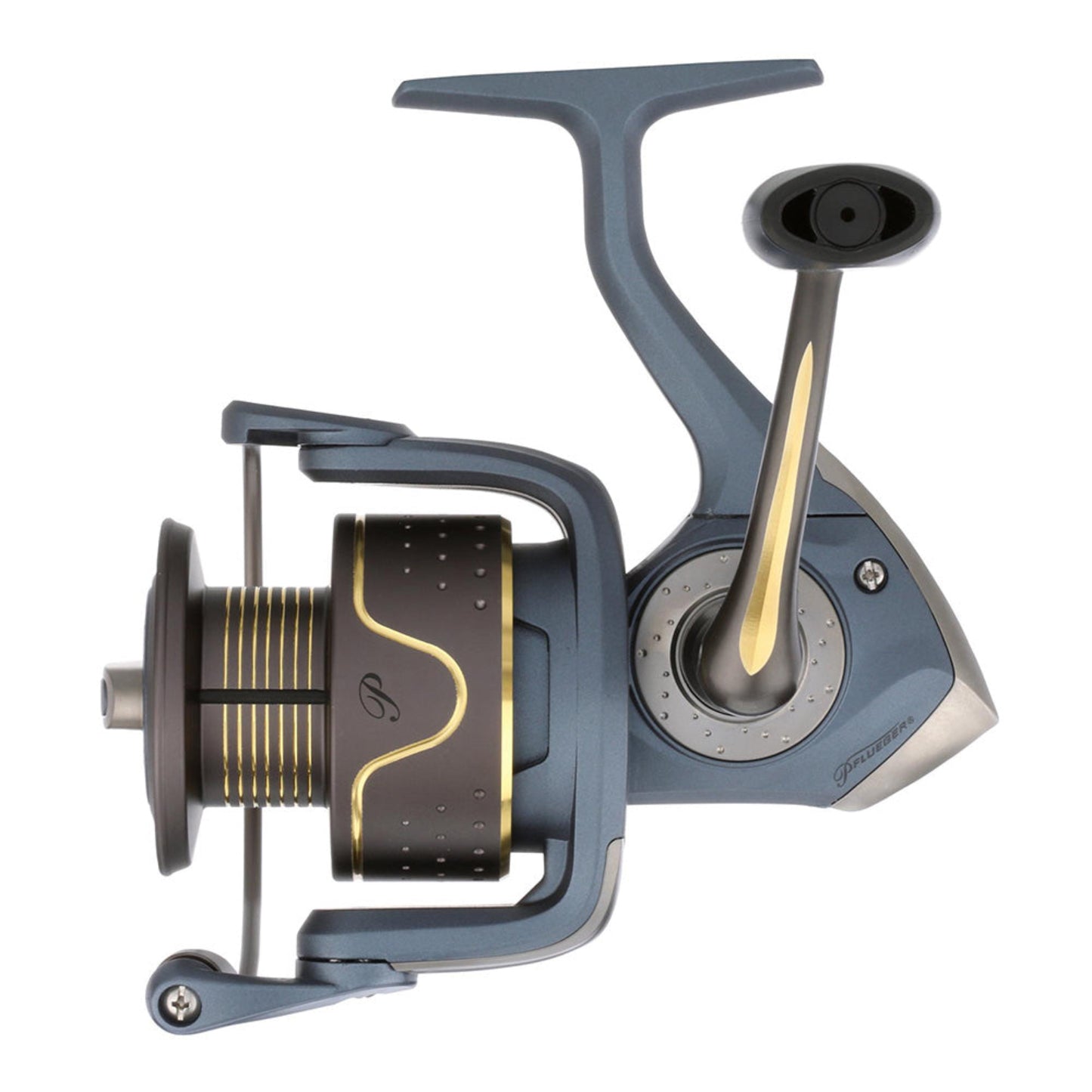 Pflueger President 40X spinning reel with smooth 10-bearing system, 5.2:1 gear ratio, lightweight graphite body, and sealed drag for reliable freshwater bass, walleye, and trout fishing.