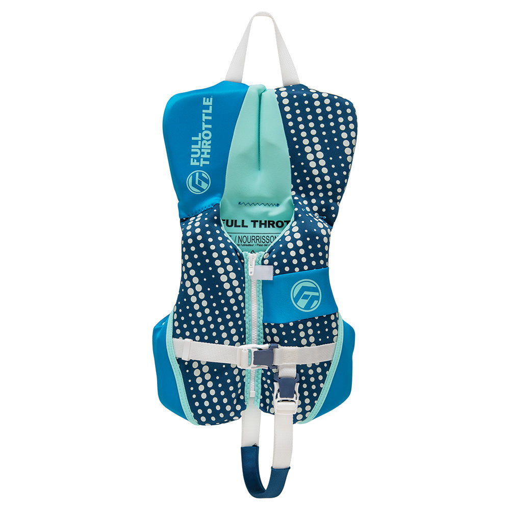 FULL THROTTLE INFANT RAPID-DRY FLEX-BACK LIFE JACKET - AQUA