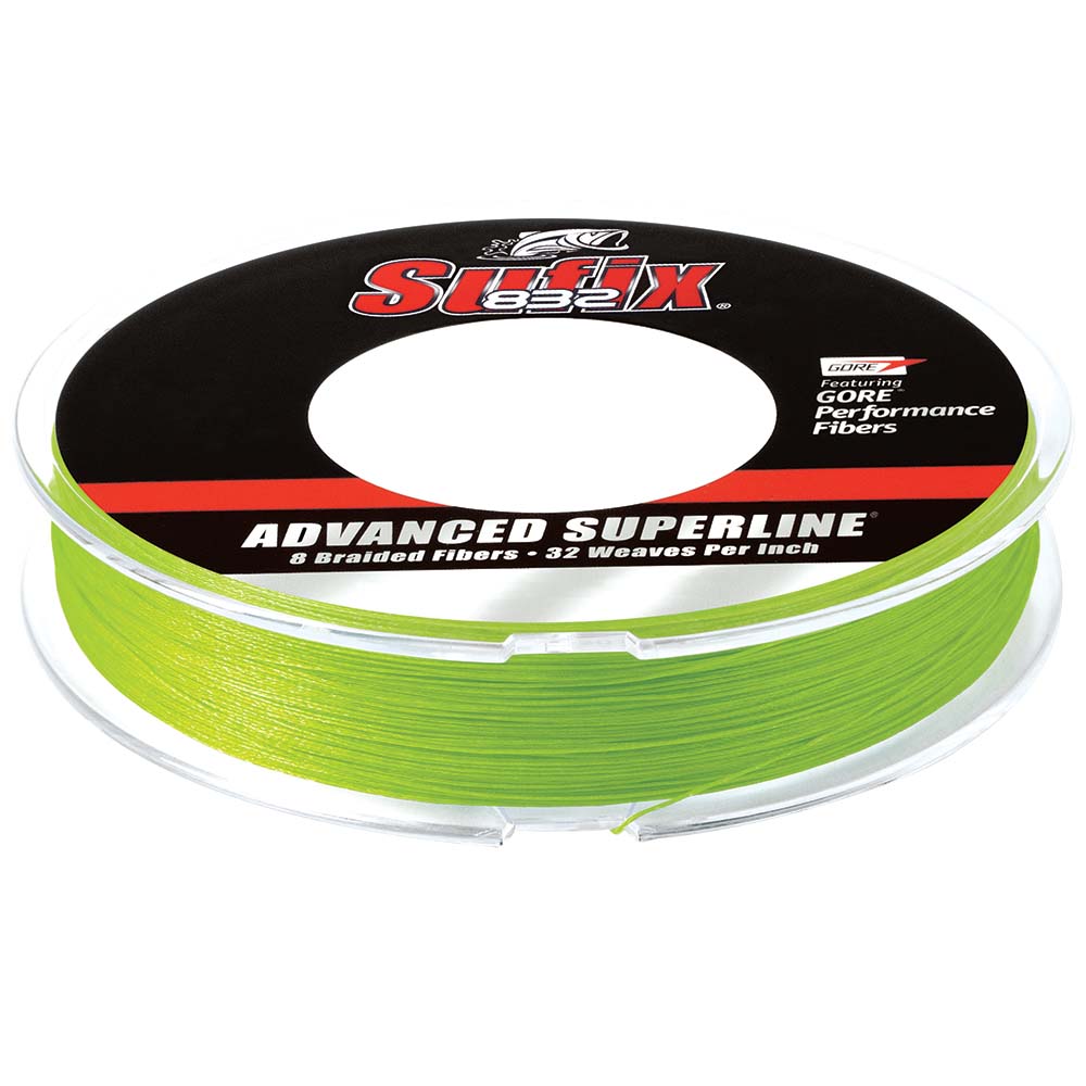 SUFIX 832 ADVANCED SUPERLINE BRAID NEON LIME 10LB 150YDS