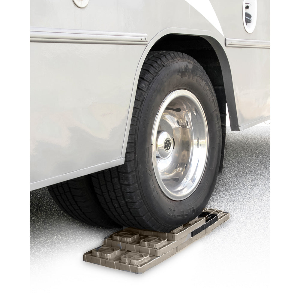 CAMCO FASTEN LEVELING BLOCKS W/T-HANDLE - 2X2 - BROWN *10-PACK
