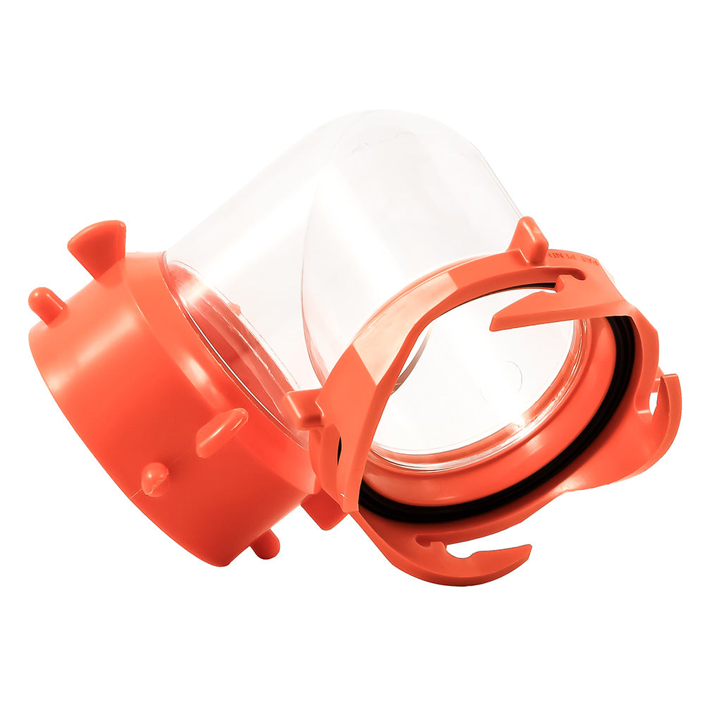 Rhinoflex 90 degree swivel fitting clear connector