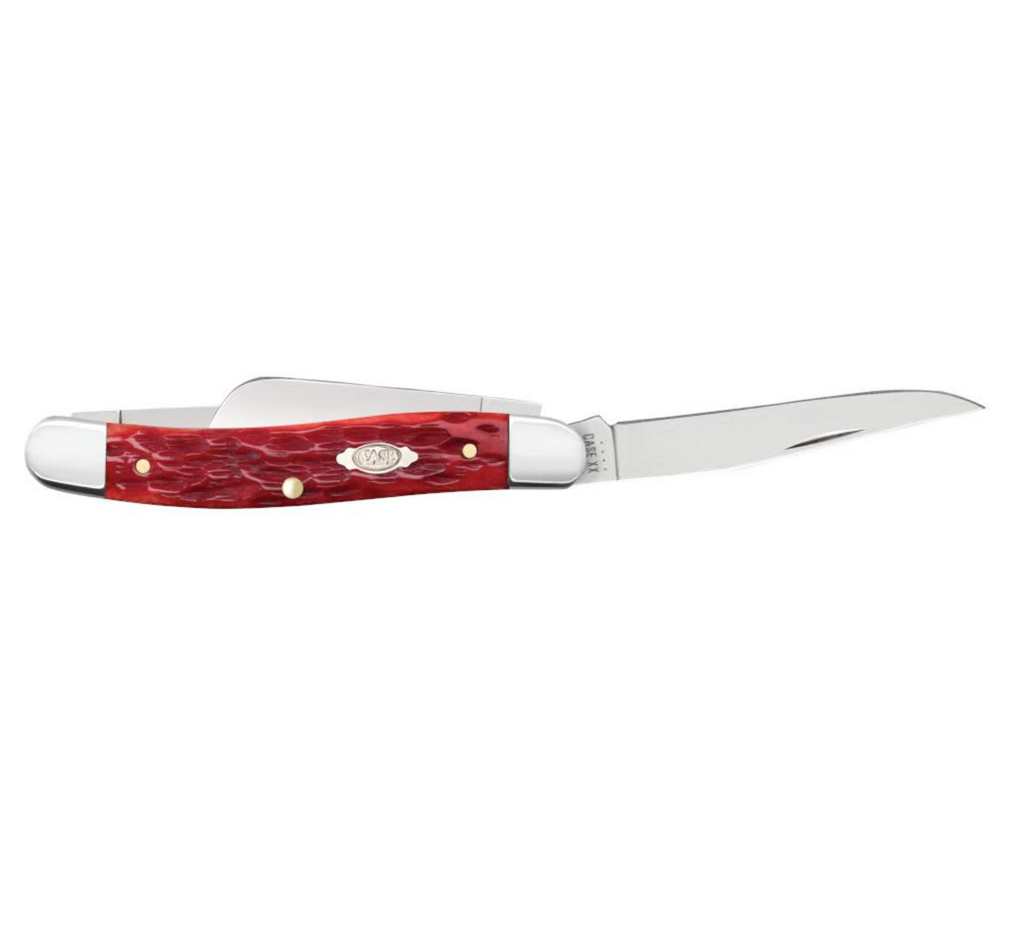 CASE STOCKMAN MEDIUM 3 BLADE 3.5" RED BONE