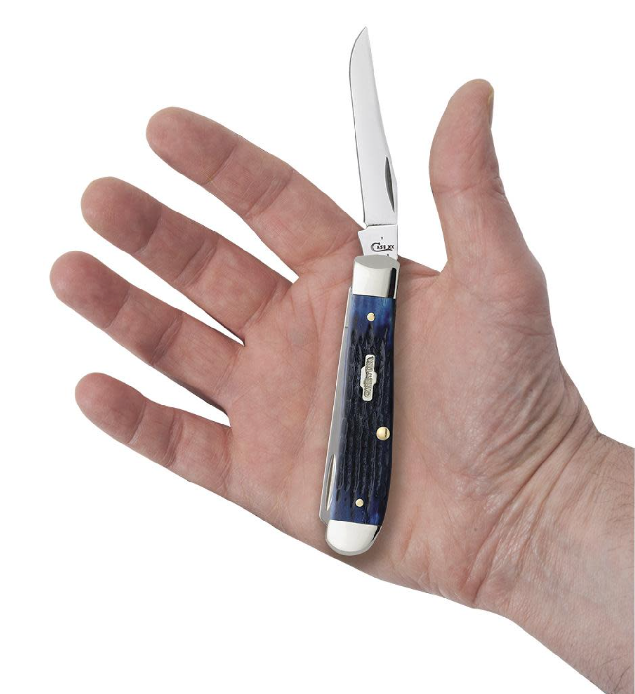 CASE TRAPPER MINI 2 BLADE 3.5" BLUE BONE