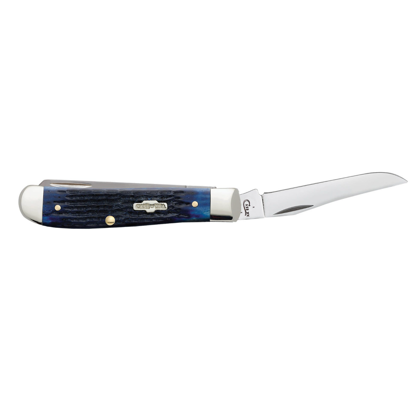 CASE TRAPPER MINI 2 BLADE 3.5" BLUE BONE