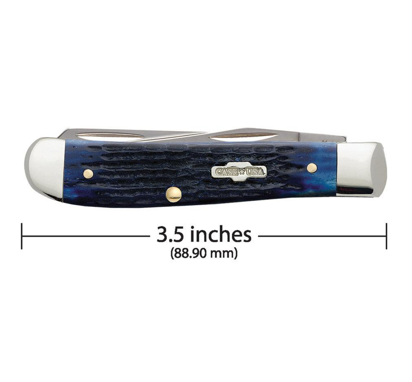 CASE TRAPPER MINI 2 BLADE 3.5" BLUE BONE
