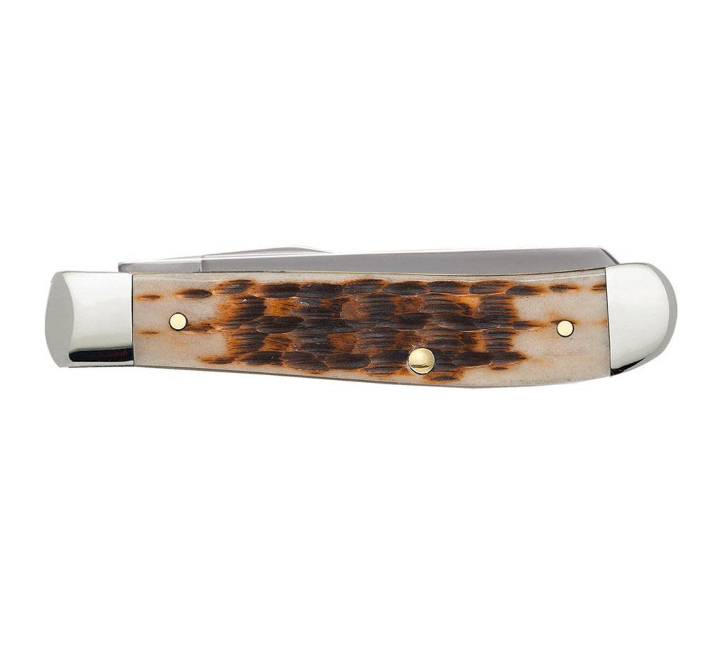 CASE MINI TRAPPER 2 BLADE 3.5" AMBER BONE