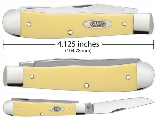 CASE TRAPPER 2 BLADE 4 1/8" YELLOW CS SYNTHETIC