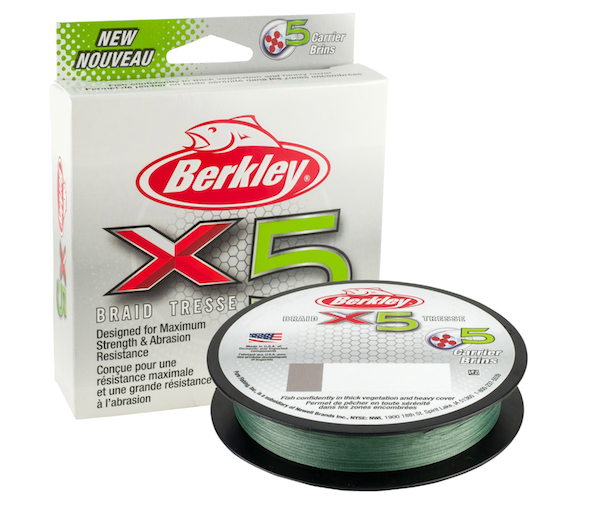 BERKLEY X5 BRAID LO-VIS GREEN 65# 165YD