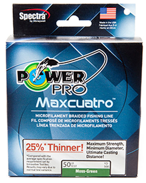 POWERPRO MAXCUATRO MOSS GREEN 100# 1500YDS