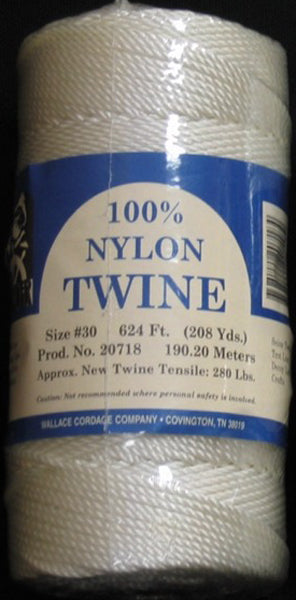 WALLACE CORDAGE TWINE WHITE TWIST 48-430# 1LB