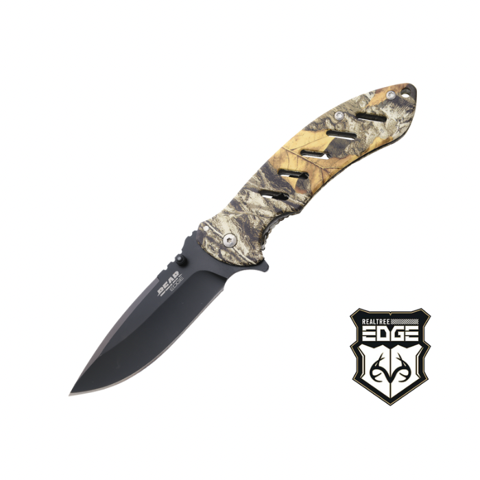 B&S BRISK 1.0 5" BLACK BLADE REALTREE EDGE FRAME LOCK KNIFE