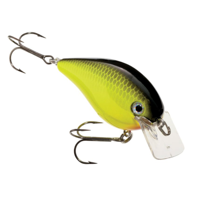 STRIKE KING KVD 1.5 DEEP SQUAREBILL BLACK BACK CHARTREUSE