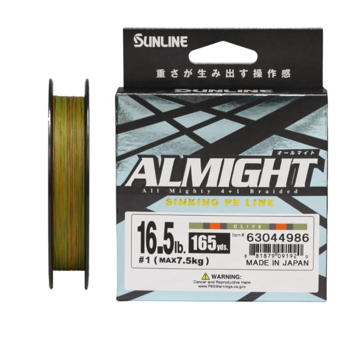 SUNLINE ALMIGHT 16LB OLIVE CAMO 165YDS