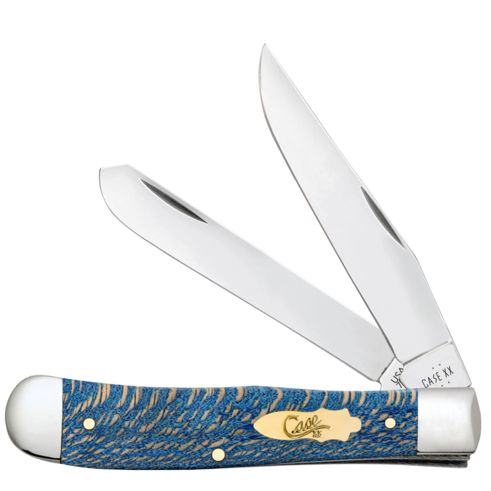 CASE TRAPPER 2 BLADE 4 1/8" BLUE SYCAMORE