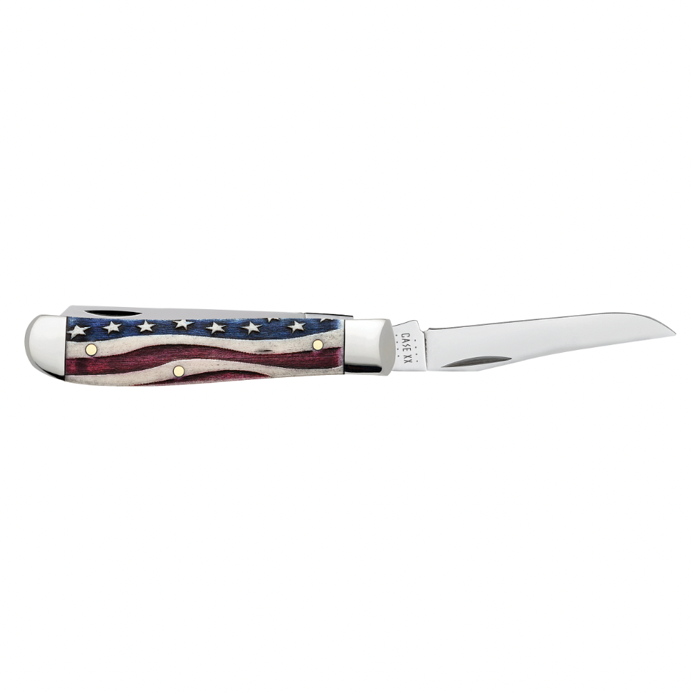 CASE TRAPPER MINI 2 BLADE 3.5" STAR SPANGLED BANNER