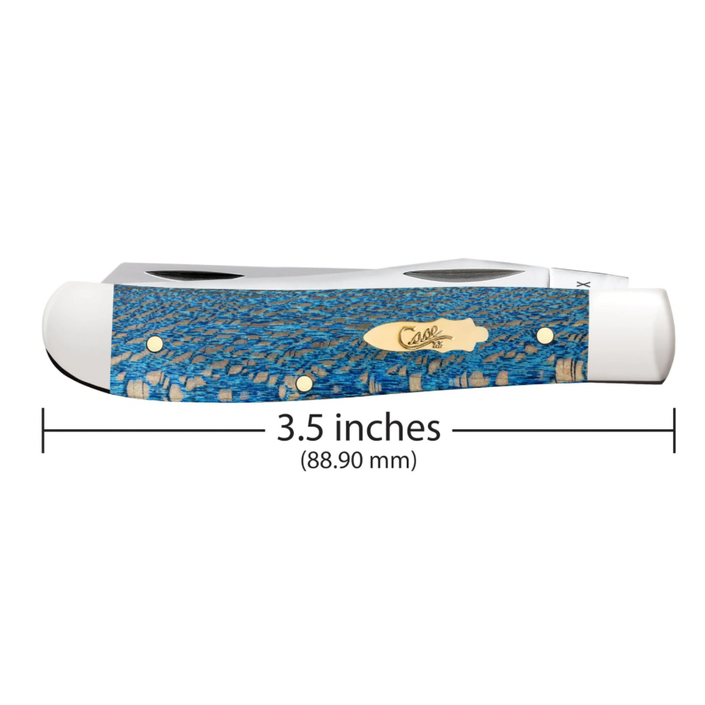 CASE TRAPPER MINI 2 BLADE 3.5" - BLUE SYCAMORE