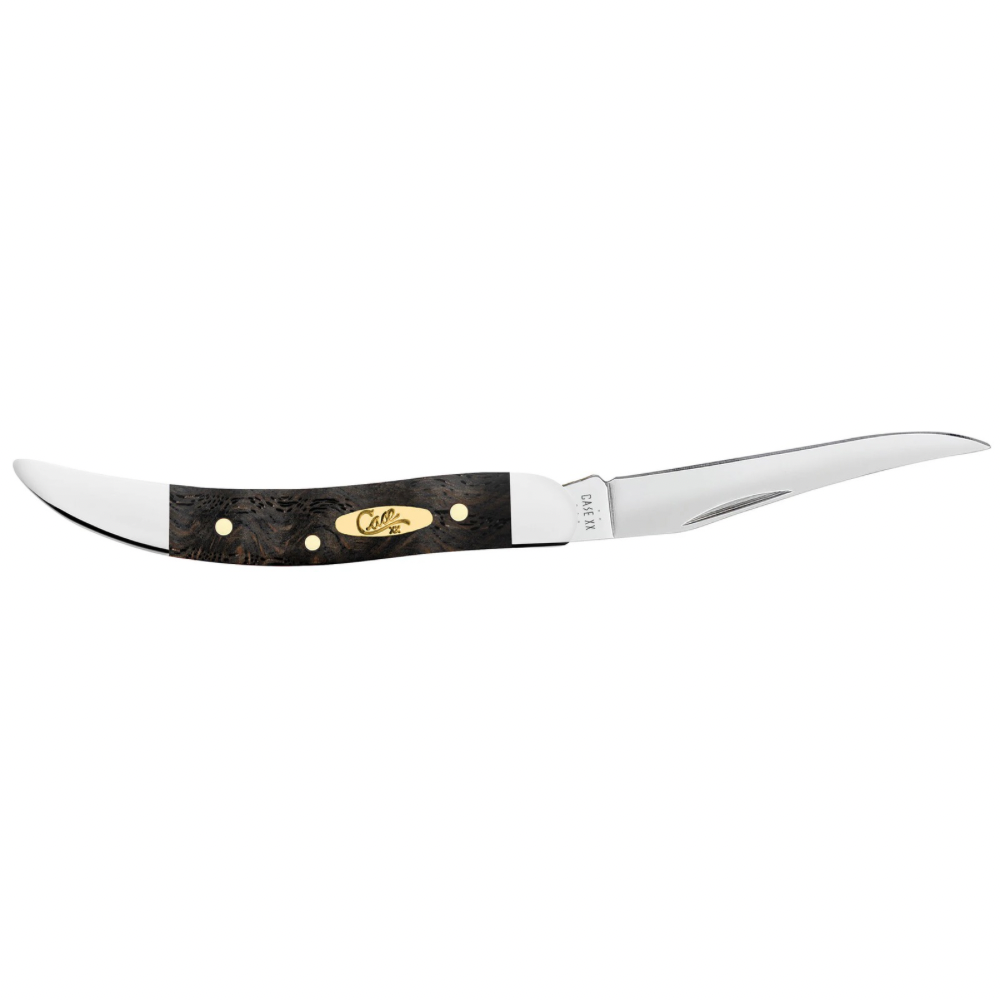 CASE TEXAS TOOTHPICK SMALL SINGLE BLADE 3" - BLACK CURLY OAK WOOD