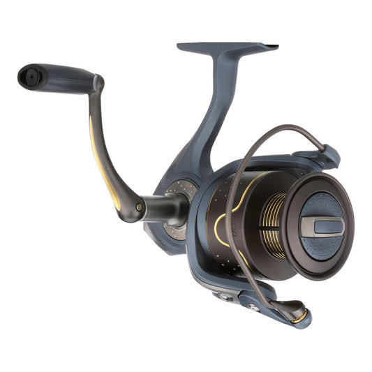 Pflueger President 40X spinning reel with smooth 10-bearing system, 5.2:1 gear ratio, lightweight graphite body, and sealed drag for reliable freshwater bass, walleye, and trout fishing.