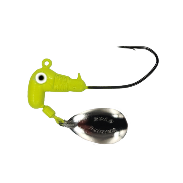 ROAD RUNNER SICKLE HOOK HEADS 6PK 1/0 HK CHARTREUSE 1/16 OZ