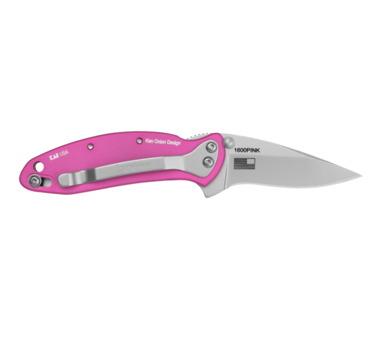 KERSHAW KO CHIVE 2 7/8" PINK Pocket Clip