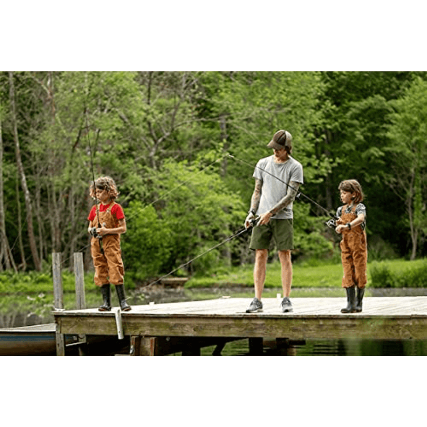 Fishing rod and reel set on a white background