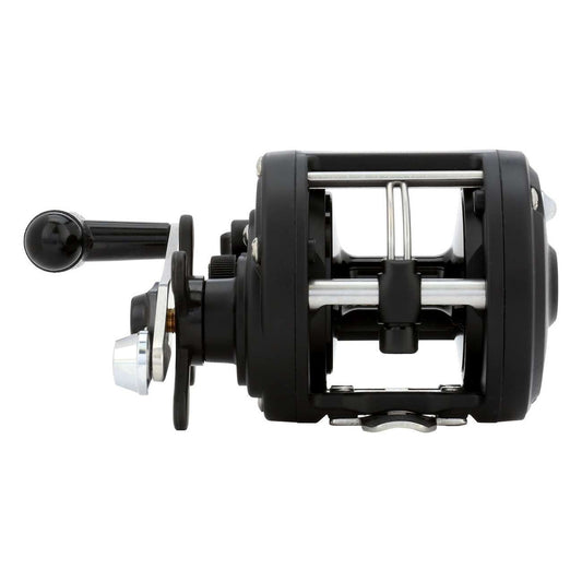Fishing reel with 'Shimano' branding on a white background
