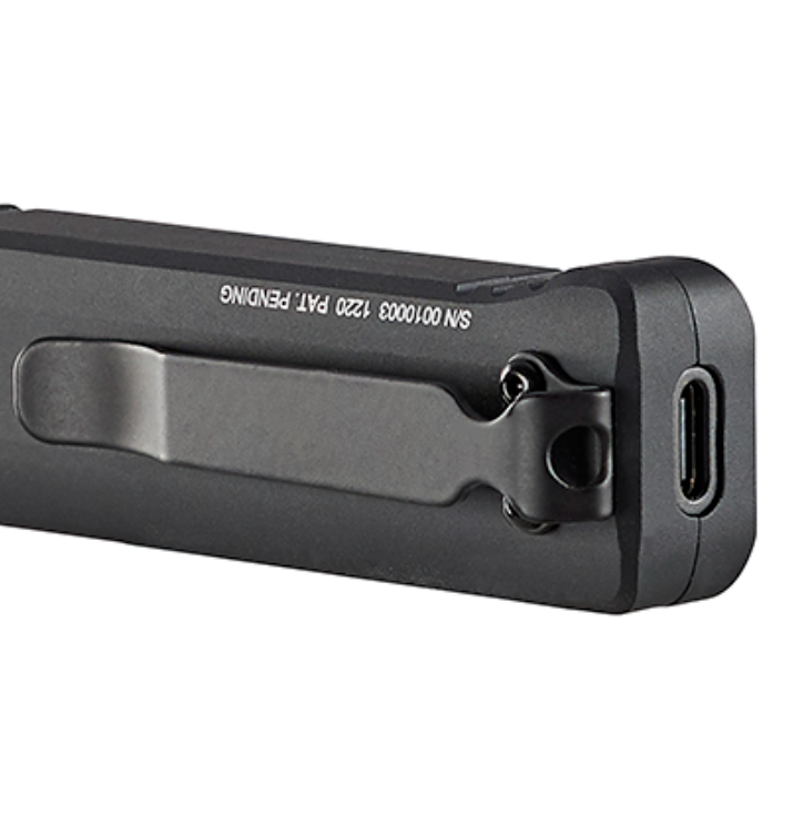 STREAMLIGHT WEDGE XT RECHARGEABLE 500 LUMEN POCKET BLACK CHARGING PORT