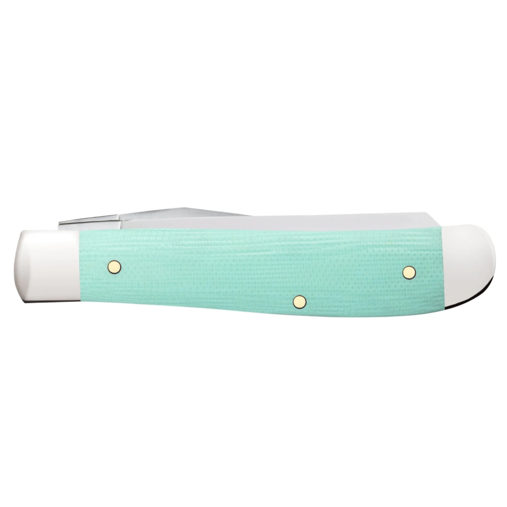 CASE TRAPPER MINI 2 BLADE 3.5" SEAFOAM GREEN G-10