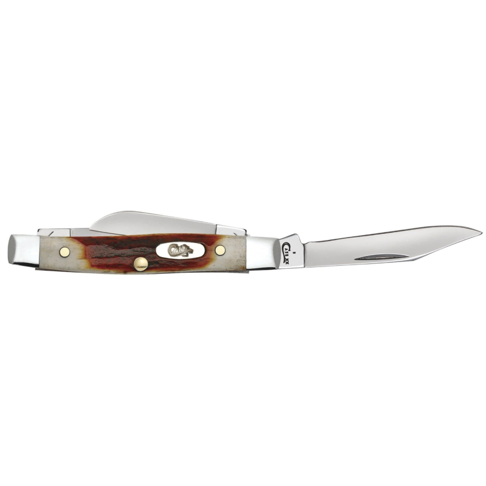 CASE STOCKMAN SMALL 3 BLADE 2 5/8" RED STAG