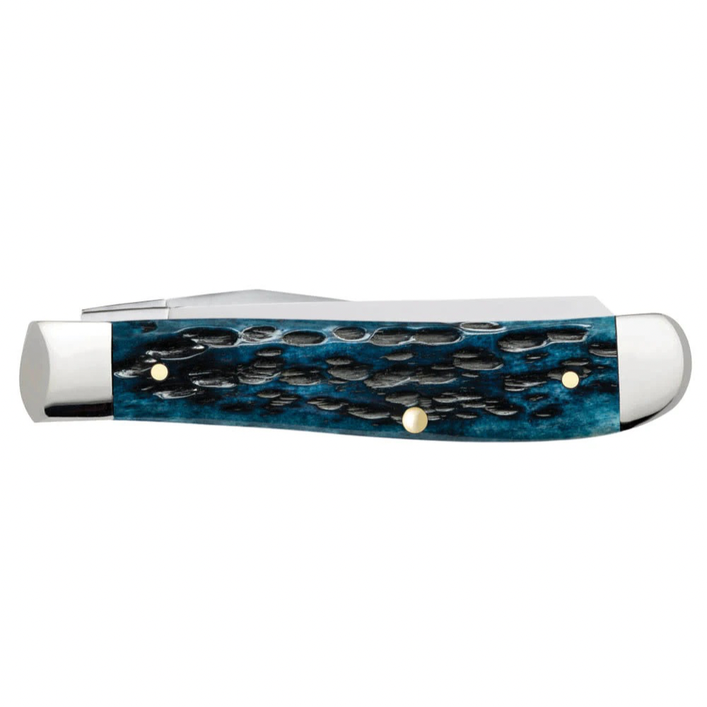 CASE TRAPPER MINI 2 BLADE 3.5" KNIFE - MEDITERRANEAN BLUE
