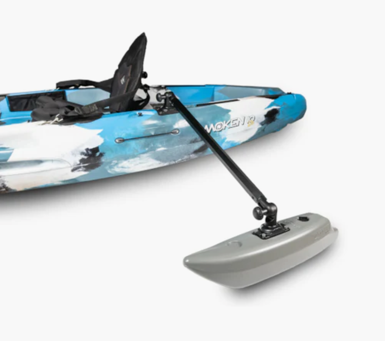 YAKGEAR STAND-N-CAST KAYAK & CANOE OUTRIGGERS other side of kayak