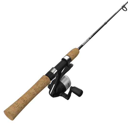 Fishing rod and reel set on a white background