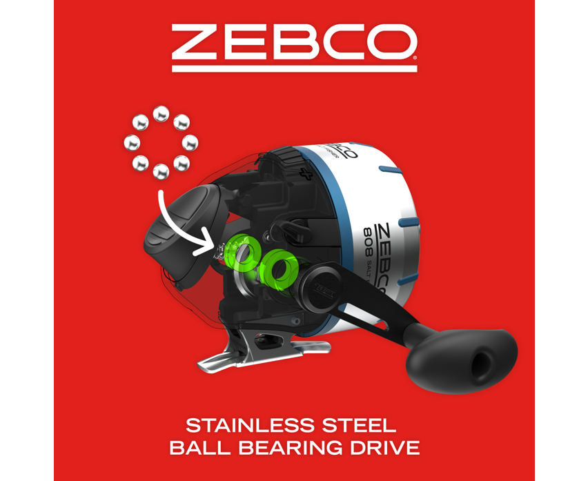 ZEBCO 808 SALTWATER SPINCAST REEL 20#