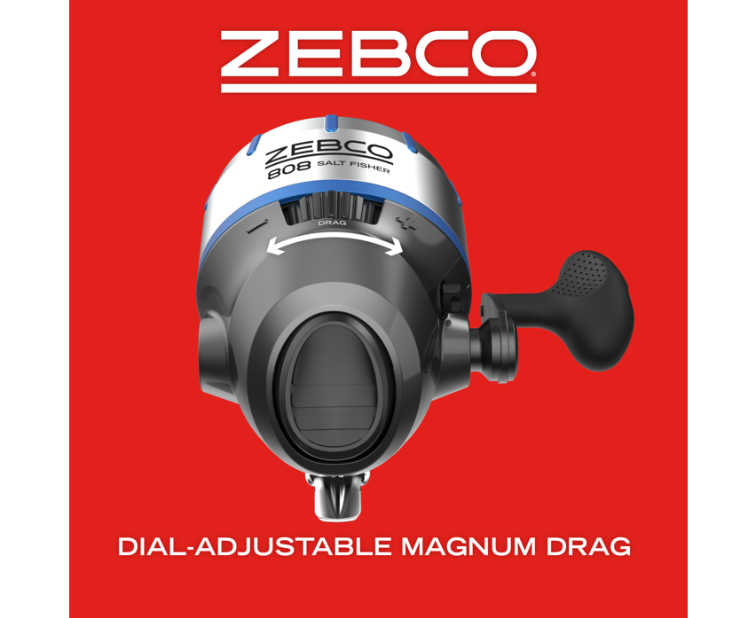 ZEBCO 808 SALTWATER SPINCAST REEL 20#