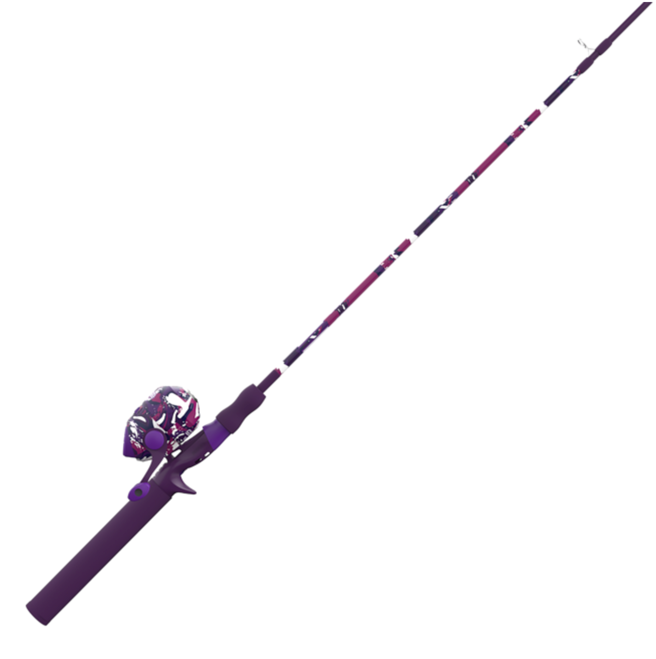 ZEBCO SPLASH TIDEPOOL PURPLE SPINCAST COMBO 2PC M 6'