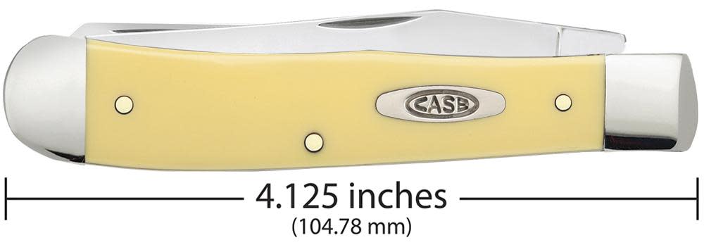 CASE TRAPPER 2 BLADE 4 1/8" YELLOW SYNTHETIC