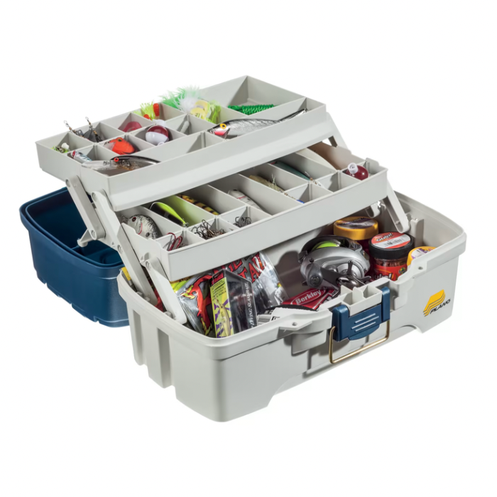 PLANO 2 TRAY TACKLE BOX BLUE/WHITE