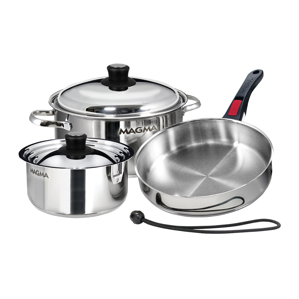 MAGMA 7 PIECE INDUCTION COOKWARE SET - STAINLESS STEEL