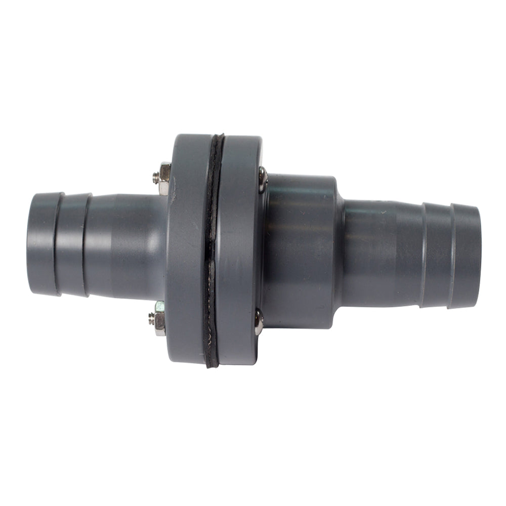FATSAC 1-1/8" BARBED IN-LINE CHECK VALVE W/O-RINGS F/AUTO BALLAST SYSTEM