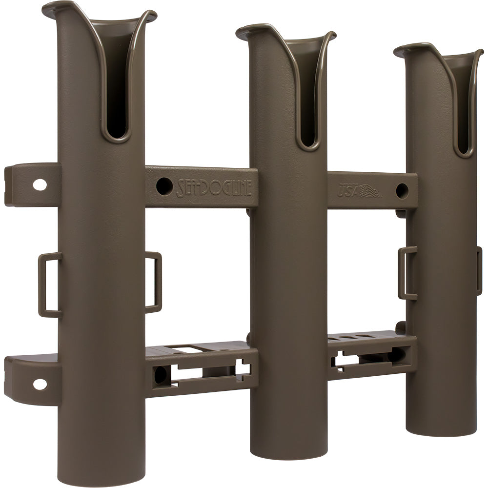 SEA-DOG TRIPLE THREAT THREE POLE ROD HOLDER - FLAT DARK EARTH