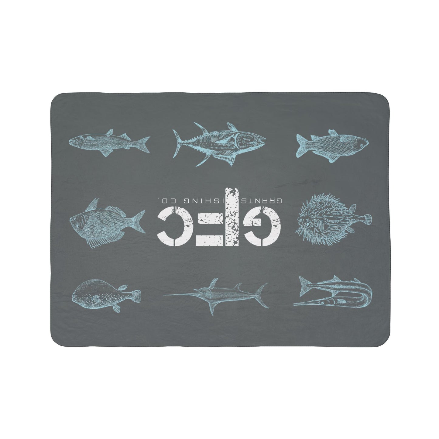 GFC FISHY FLEECE SHERPA BLANKET