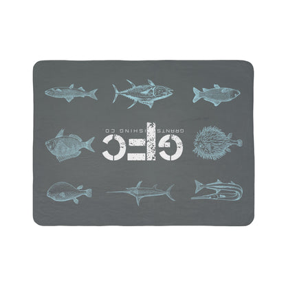 GFC FISHY FLEECE SHERPA BLANKET