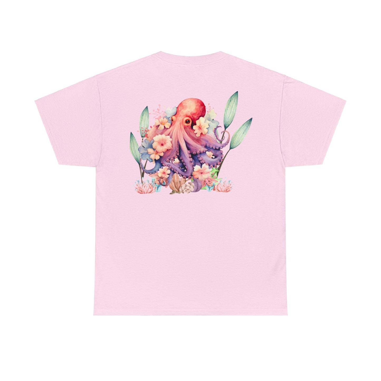 GFC Hibiscus & Octopus Tee Light Pink