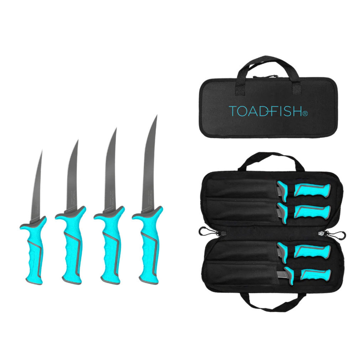 Toadfish Fixed Filet Knife Set - 4 Knives - 5, 6, 7 & 8 Fixed Knives