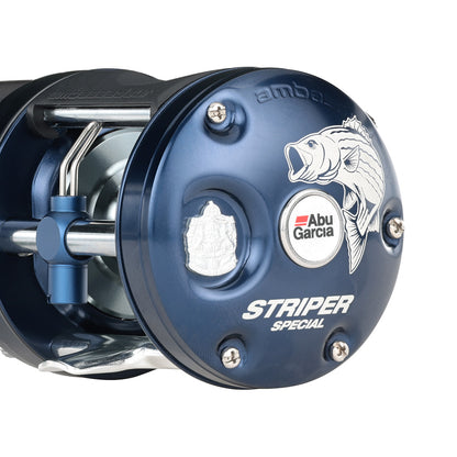 Abu Garcia Ambassadeur C3 Striper Round Baitcast Reel - Right Hand C3-6500STPSPC