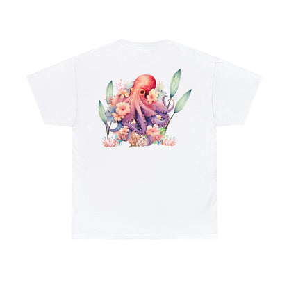 GFC Hibiscus & Octopus Tee White