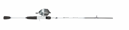 Fishing rod and reel set on a white background